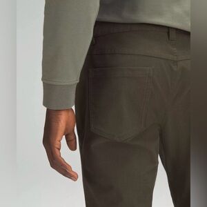 lululemon-Men's Dark Olive Green ABC Slim Fit Pants